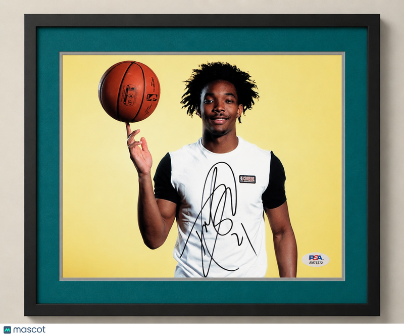 Devonte Graham Charlotte Hornets Signed Basketball 8x10 Custom Framed Photo PSA