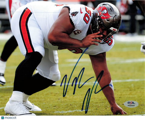Vita Vea Signed Tampa Bay Buccaneers Football 8x10 Photo PSA Autographed