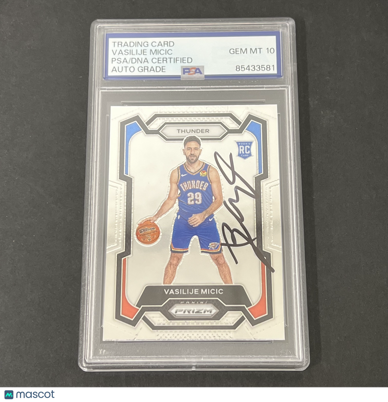 2023-24 Panini Silver Prizm #297 Vasilije Micic signed Rookie card PSA Auto 10