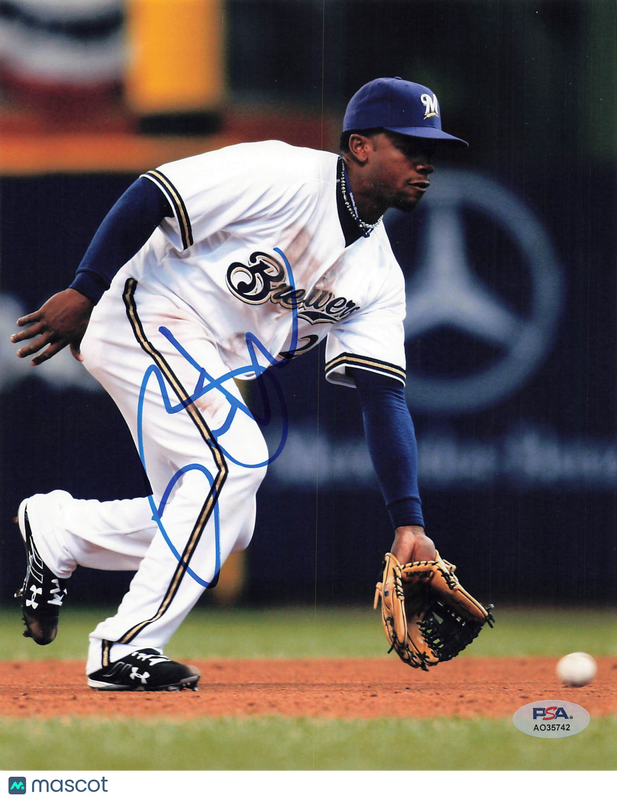 Rickie Weeks Milwaukee Brewers Signed 8x10 Photo PSA