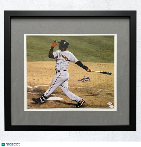 Edgar Renteria San Francisco Giants Signed 16x20 Custom Framed Photo PSA