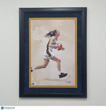 Caitlin Clark Custom Framed Lithograph signed by Artist Tony Santiago Fever
