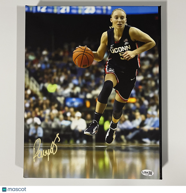 Paige Bueckers Signed UConn Huskies Canvas JSA Autographed