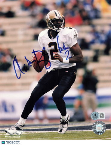 Aaron Brooks Signed New Orleans Saints Football 8x10 Photo BAS Autographed