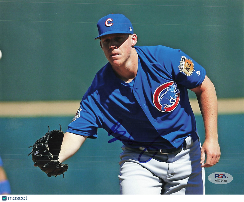 Rob Zastryzny Chicago Cubs Signed 8x10 Photo PSA