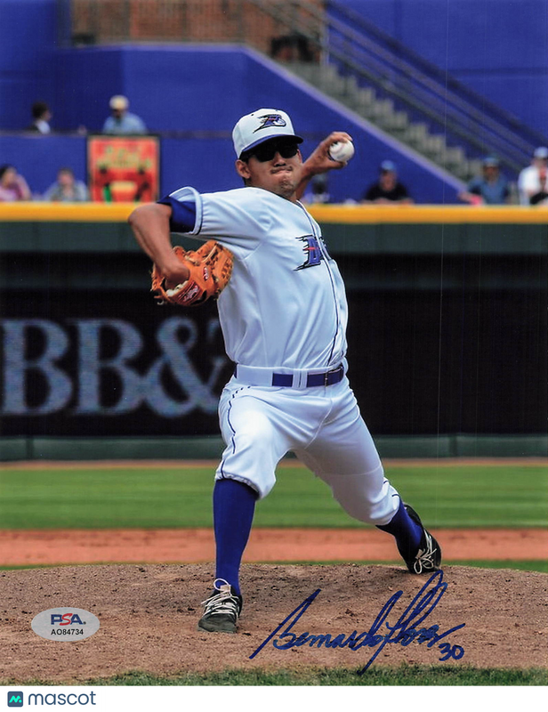 Bernardo Flores Winston-Salem Dash Signed 8x10 Photo PSA