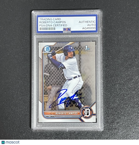 2022 Topps Bowman Chrome Prospect #BCP-14 Roberto Campos Signed Card Auto PSA