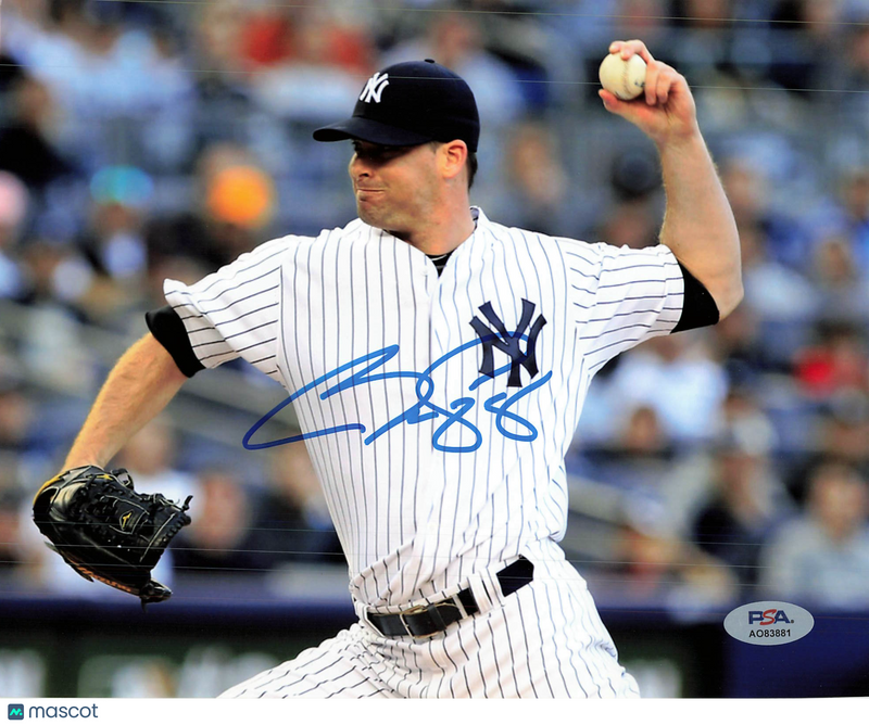 Boone Logan New York Yankees Signed 8x10 Photo PSA