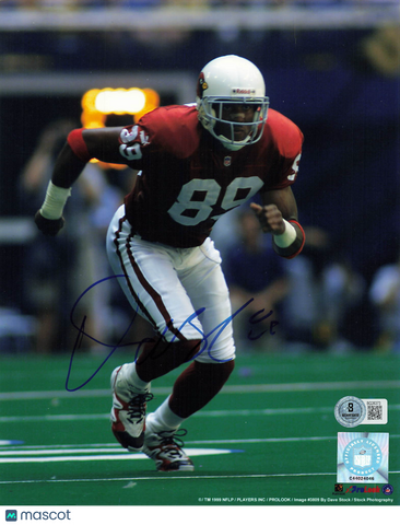 David Boston Signed Arizona Cardinals Football 8x10 Photo BAS Autographed