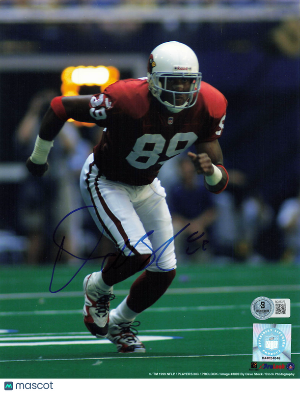 David Boston Signed Arizona Cardinals Football 8x10 Photo BAS Autographed