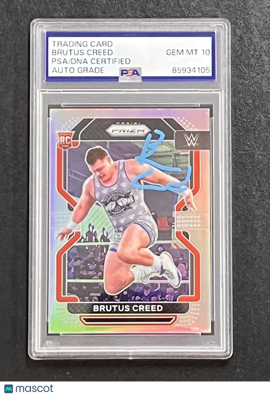 2022 Panini Silver Prizm WWE #144 Brutus Creed Signed Card Auto PSA Slabbed