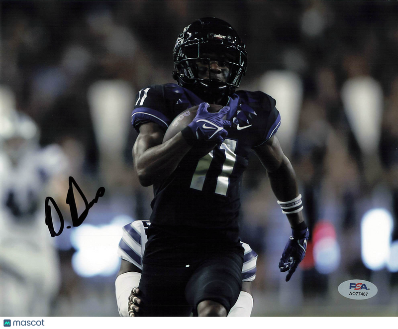Derius Davis Signed TCU Horned Frogs Football 8x10 Photo PSA Autographed