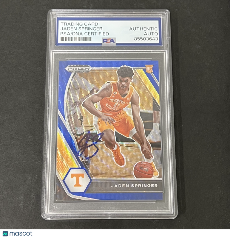 2021 Panini Prizm Draft Picks #19 Jaden Springer signed card PSA Tennessee