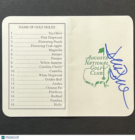 David Duval Signed Golf Scorecard PSA Autographed