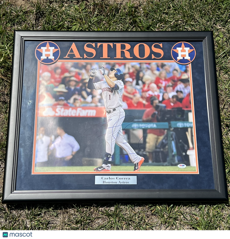 Carlos Correa Signed Framed Photo PSA/DNA Houston Astros