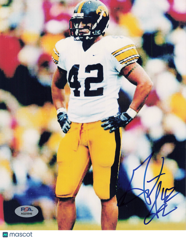 Grant Steen Signed Iowa Hawkeyes Football Photo PSA Autographed