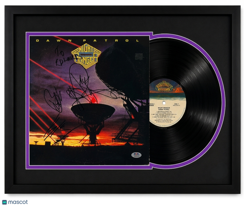 Jack Blades, Brad Gillis & Kelly Keagy Dawn Patrol Custom Framed Vinyl PSA