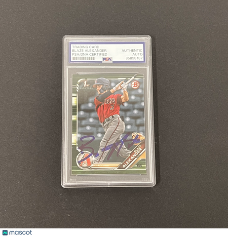 2019 Topps 1st Bowman#BP-53 Blaze Alexander Signed Card PSA Arizona Diamondbacks