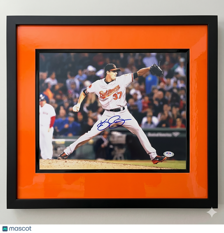 Kevin Gausman Baltimore Orioles Signed 11x14 Custom Framed Photo PSA