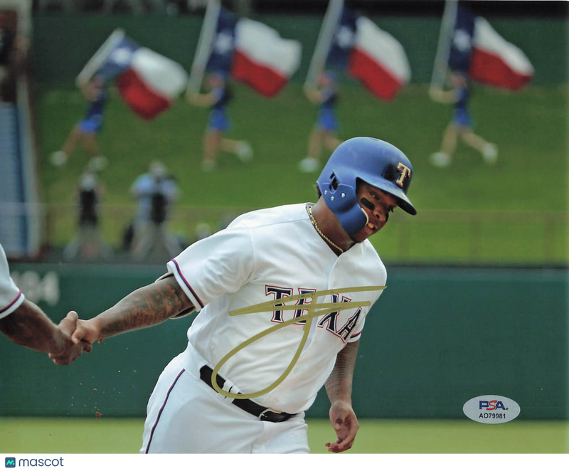 Willie Calhoun Texas Rangers Signed 8x10 Photo PSA