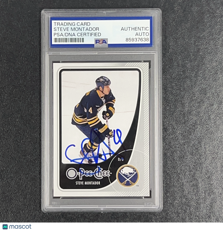 2010 Upper Deck O-Pee-Chee Hockey#10 Steve Montador Signed Card Auto PSA Slabbed
