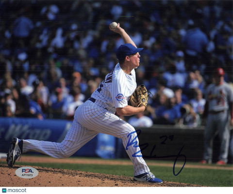Rob Zastryzny Chicago Cubs Signed 8x10 Photo PSA