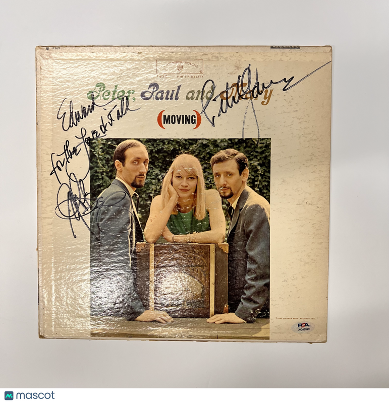 Paul Stookey at Peter Yarrow Signed Moving Vinyl Album PSA Autographed