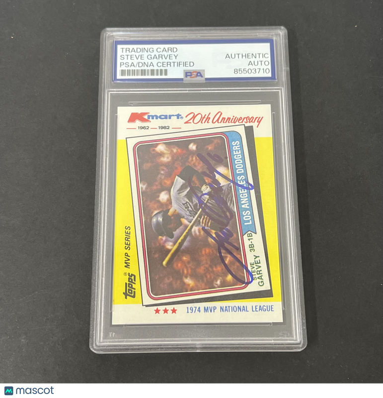 1982 Topps #26 Steve Garvey Kmart 20th Anniversary signed card PSA