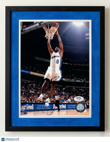 Gilbert Arenas Washington Wizards Signed Basketball 8x10 Custom Framed Photo PSA