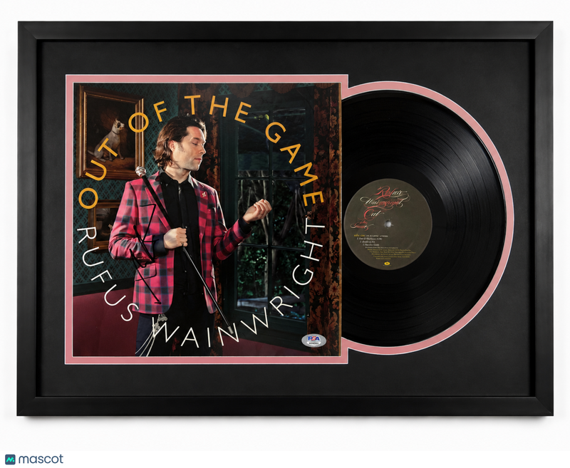 Rufus Wainwright Signed Out of the Game Custom Framed Vinyl Album PSA