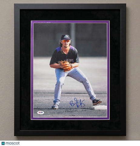 Brendan Rodgers Colorado Rockies Signed 11x14 Custom Framed Photo PSA