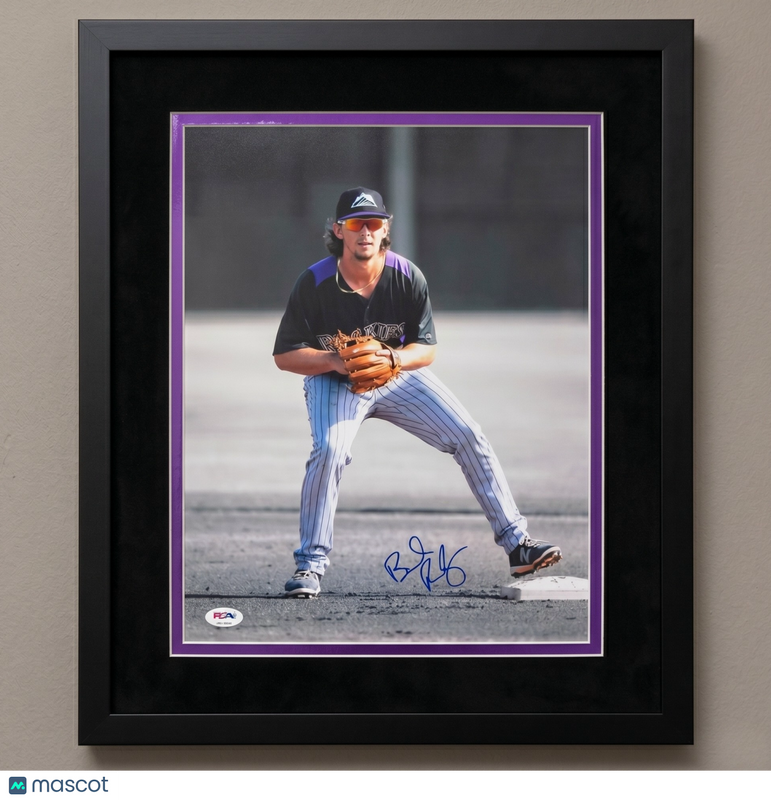 Brendan Rodgers Colorado Rockies Signed 11x14 Custom Framed Photo PSA