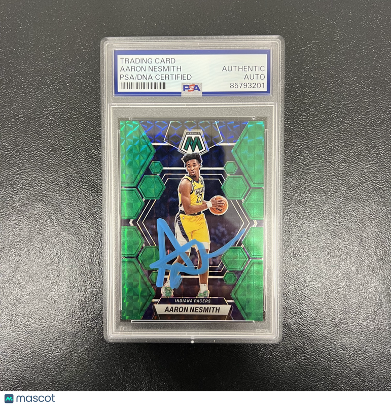 2022-23 Panini Prizm Mosaic Basketball#57 Aaron Nesmith Signed Card PSA Pacers