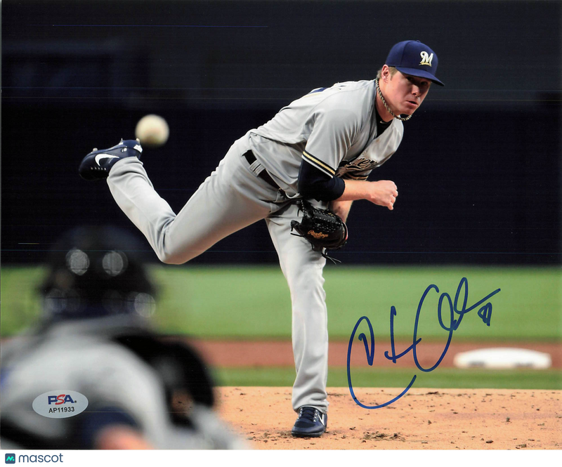 Chase Anderson Milwaukee Brewers Signed 8x10 Photo PSA