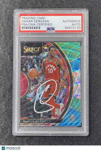 2017–18 Panini Select#69 DeMar DeRozan Signed Card Auto PSA Slabbed Raptors