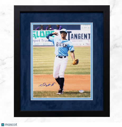 Raul Adalberto Mondesi Wilmington Blue Rocks Signed 11x14 Custom Framed Photo
