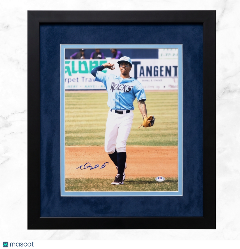 Raul Adalberto Mondesi Wilmington Blue Rocks Signed 11x14 Custom Framed Photo