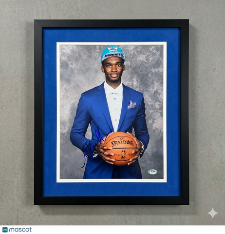 Noah Vonleh Charlotte Hornets Signed Basketball 11x14 Custom Framed Photo PSA