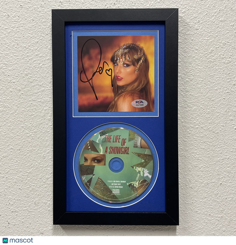 Taylor Swift signed The Life of a Showgirl Framed Display CD Album PSA Auto