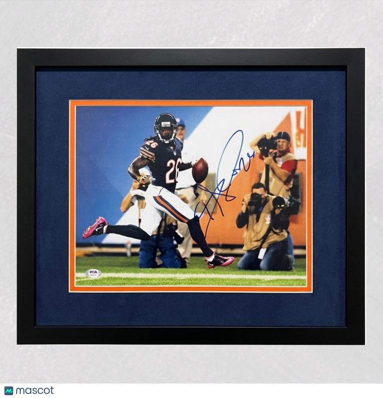 Tim Jennings Signed Indianapolis Colts Football 11x14 Custom Framed Photo PSA
