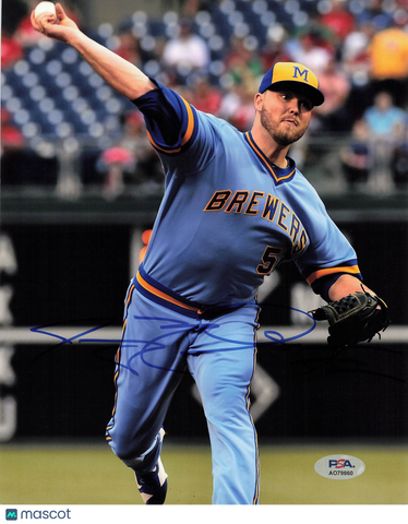 Brandon Woodruff Milwaukee Brewers Signed 8x10 Photo PSA