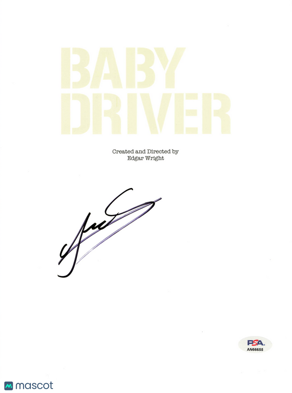 Lanny Joon Signed 8.5x11 Photo PSA Autographed Baby Driver