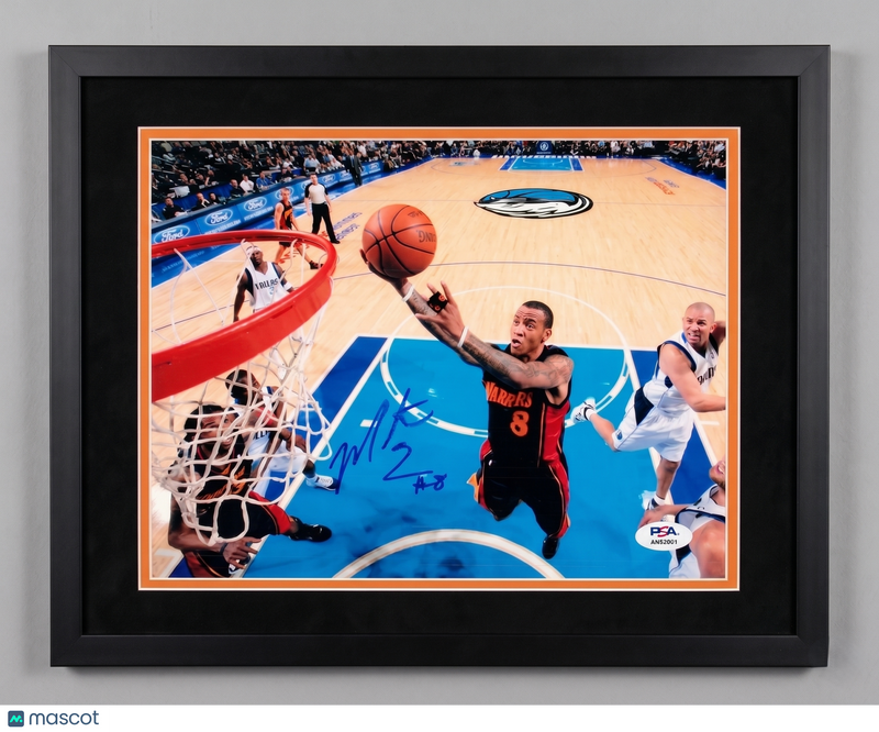 Monta Ellis Golden State Warriors Signed Basketball 8x10 Custom Framed Photo PSA