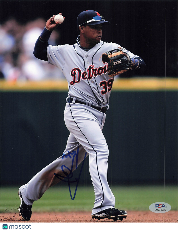 Ramon Santiago Detroit Tigers Signed 8x10 Photo PSA