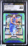 2019-20 Panini Prizm #78 Jalen Brunson Green signed card CGC JSA Auto Authentic