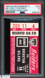 1969 Oakland Raiders John Madden NFL Debut Ticket PSA 5