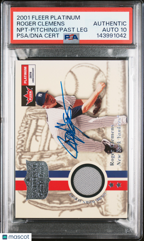 2001 Fleer Platinum National Patch Roger Clemens Signed Card Auto 10 PSA Yankees