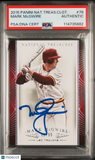 Mark Mcgwire 2015 Panini National Treasures #76 06/99 Signed Card PSA Autograph