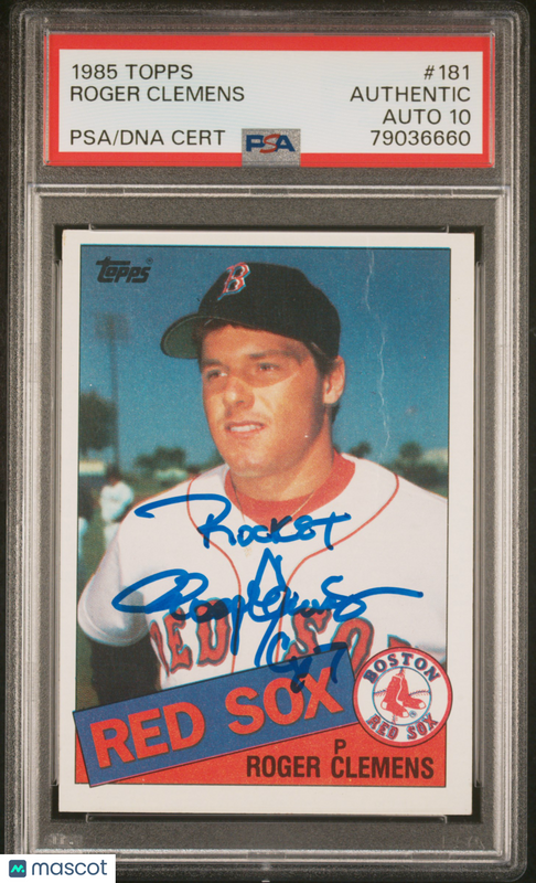 1985 Topps #181 Roger Clemens Signed Card PSA A Auto 10 Boston Red Sox