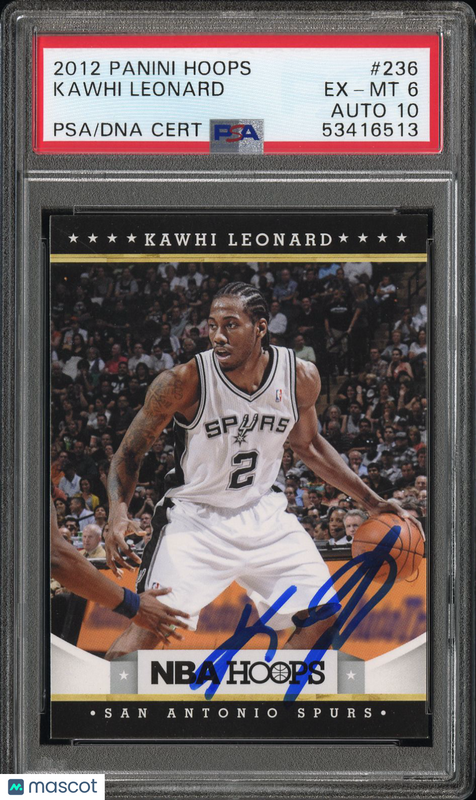 2012 Panini Hoops #236 Kawhi Leonard Signed Card PSA 6 Auto 10 Autographed